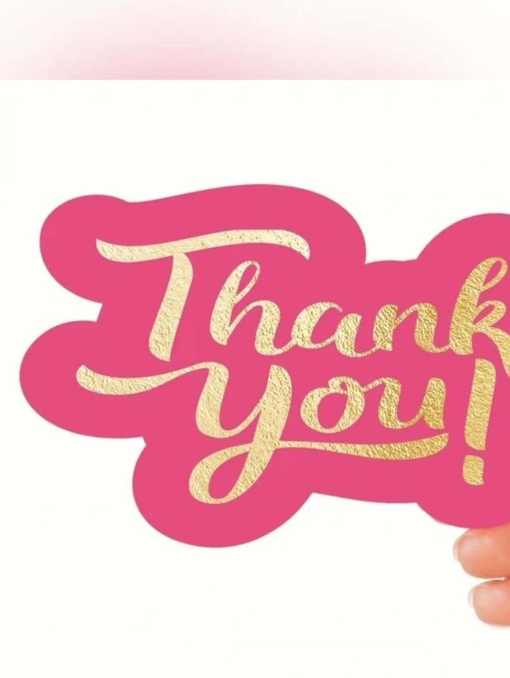 25 count Thank You Cards Small Business Appreciation - Bright Pink And Gold